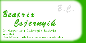 beatrix csjernyik business card